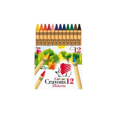 KOH-I-NOOR, Süni zsírkréta készlet, 12 db-os