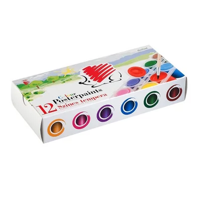 KOH-I-NOOR Süni temperakészlet  - 12x25 ml, tégelyes