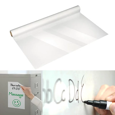 Táblafólia, öntapadós, 45 cm széles, 1,5 m - white board, fehér, filccel írható