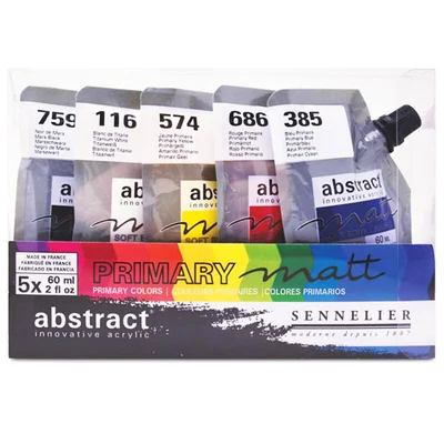 Sennelier Abstract Matt akrilfesték készlet, 5x60 ml, Primary set