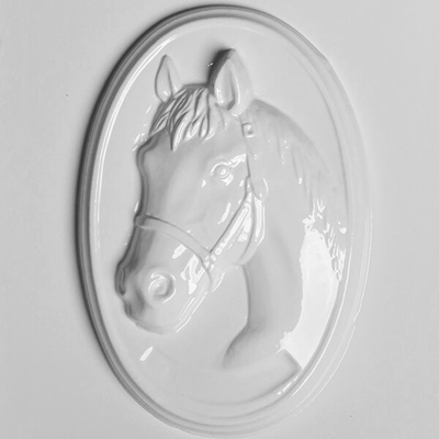 Hobbyművész műanyag öntőforma - ló fej kép, ovális