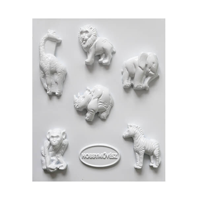 Hobbyművész műanyag öntőforma - vadállatok, 6 db