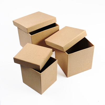 Papírmasé doboz készlet - négyzet, 3 db-os