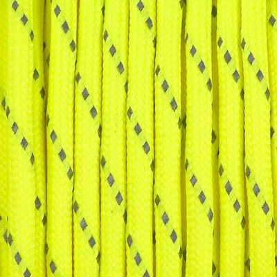 Paracord 550, méterben, 4 mm - fényvisszaverő - fluor zöld