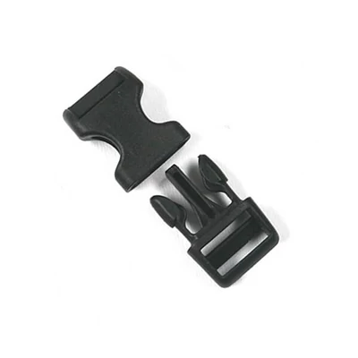 Paracord ívelt műanyag csat, Duraflex, 15 mm - fekete