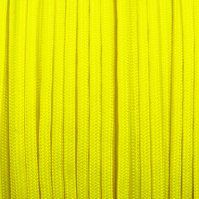 Paracord 350, méterben, 3 mm, szintetikus - fluor sárga