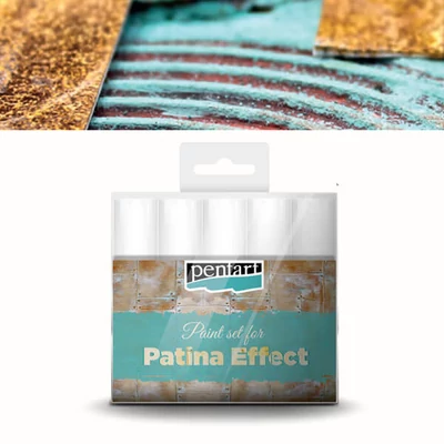 Pentart patina hatás festék szett, 5x20 ml