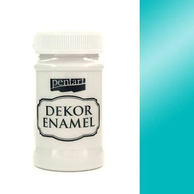 Dekor zománcfesték, 100 ml - türkizkék