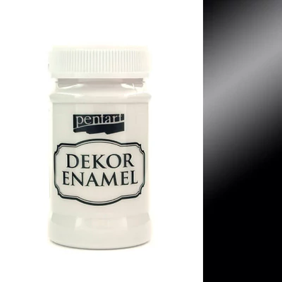 Dekor zománcfesték, 100 ml - fekete