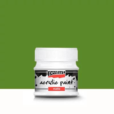 Pentart matt akrilfesték, 50 ml - oliva
