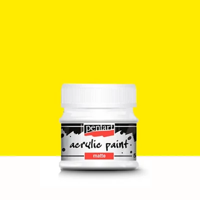 Pentart matt akrilfesték, 50 ml - sárga