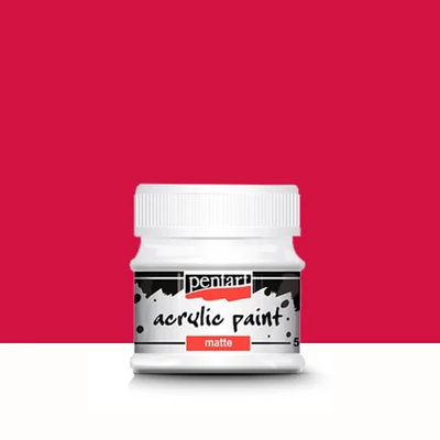 Pentart matt akrilfesték, 50 ml - kárminpiros