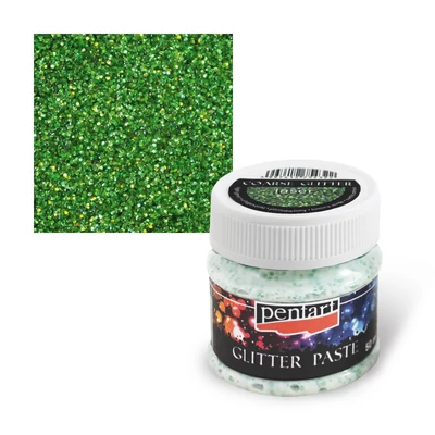 Glitterpaszta finom, 50 ml - lézerzöld