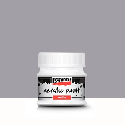 Pentart matt akrilfesték, 50 ml - szürke