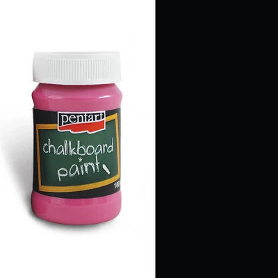 Pentart táblafesték, 100 ml - metál fekete
