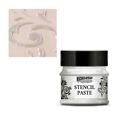 Pentart stencilező paszta, 50 ml - gyöngyház, jégvirág