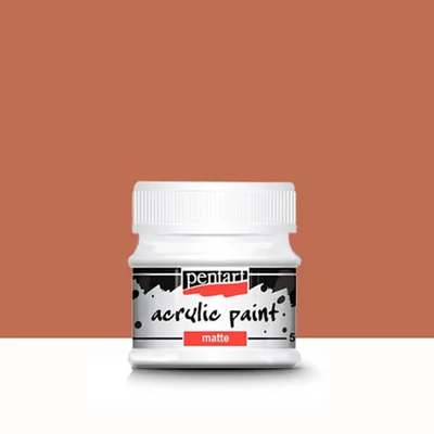Pentart matt akrilfesték, 50 ml - vörösbarna agyag