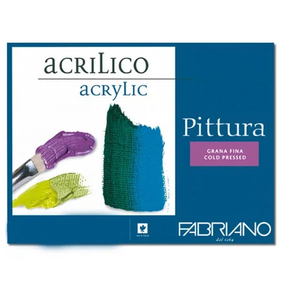 Fabriano Pittura akril festőtömb, 400 g, 10 lap, 30x40 cm