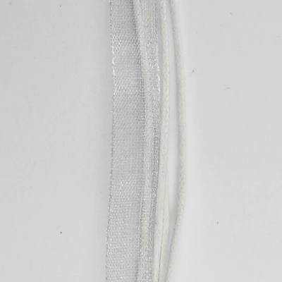 Organza nyaklánc viaszolt szállal, delfin kapoccsal - fehér
