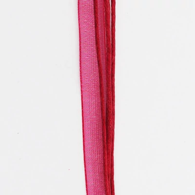 Organza nyaklánc viaszolt szállal, delfin kapoccsal - pink