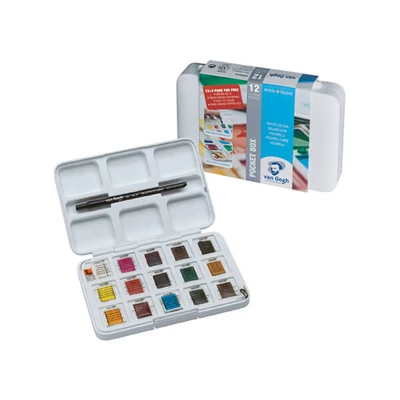 Talens Van Gogh akvarellfesték készlet - 12+3 db