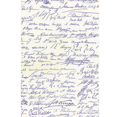 Tassotti decoupage papír - aláírások, híres emberek