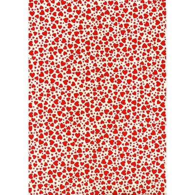 Tassotti decoupage papír - piros szívek