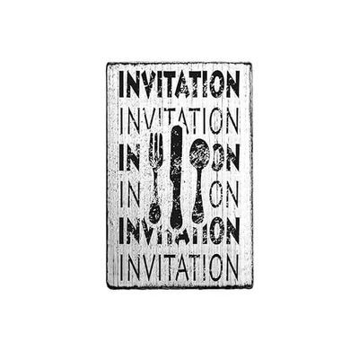 Pecsételő, Woodies, Vintage, 4x6 cm - Invitation invitation