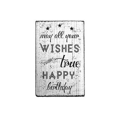 Pecsételő, Woodies, Vintage, 4x6 cm - May all your wishes come true