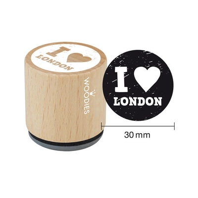 Pecsételő, Woodies, 3 cm - I love London
