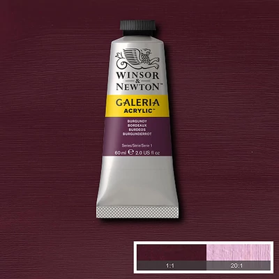 Winsor&amp;Newton Galeria akrilfesték, 60 ml - 075, burgundy