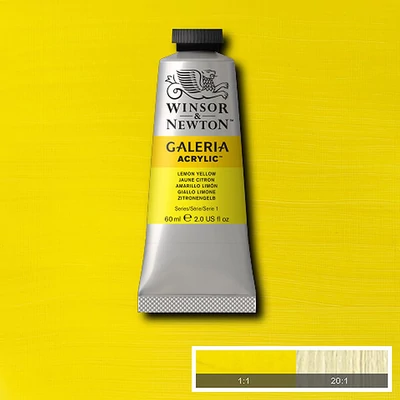 Winsor&amp;amp;Newton Galeria akrilfesték, 60 ml - 346, lemon yellow
