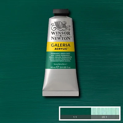 Winsor&amp;amp;Newton Galeria akrilfesték, 60 ml - 482, permanent green deep