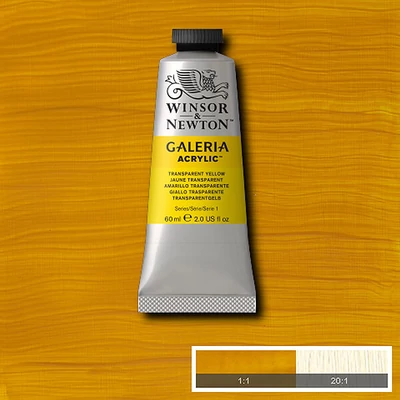 Winsor&amp;Newton Galeria akrilfesték, 60 ml - 653, transparent yellow