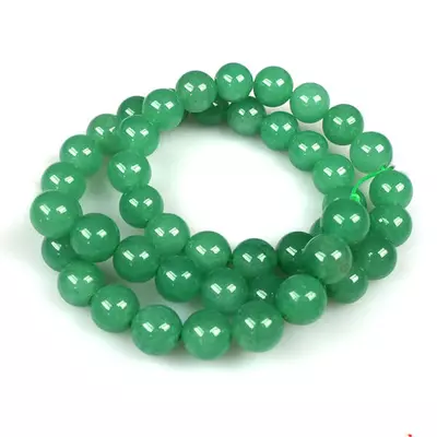 Ásványgyöngy - Aventurin, zöld, festett, 8 mm, 1 szál