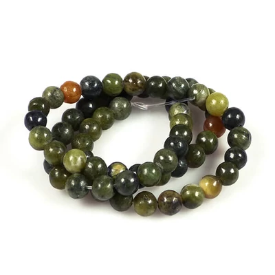 Ásványgyöngy - Nefrit jáde, 6 mm, 1 szál