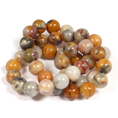 Achát crazy 8 mm-es ásványgyöngyök 37 cm-es szálon