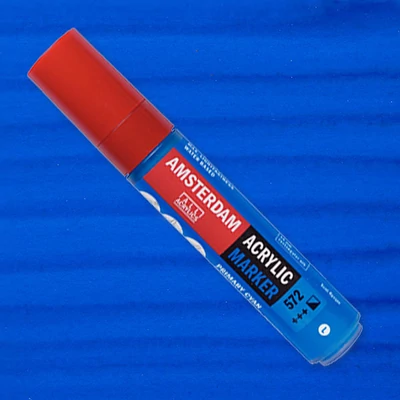 Talens Amsterdam akril filctoll, L - 572, primary cyan