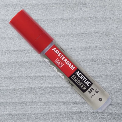 Talens Amsterdam akril filctoll, L - 800, silver