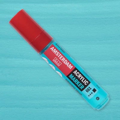 Talens Amsterdam akril filctoll, L - 661, turquoise green