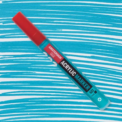 Talens Amsterdam akril filctoll, M - 522, turquoise blue