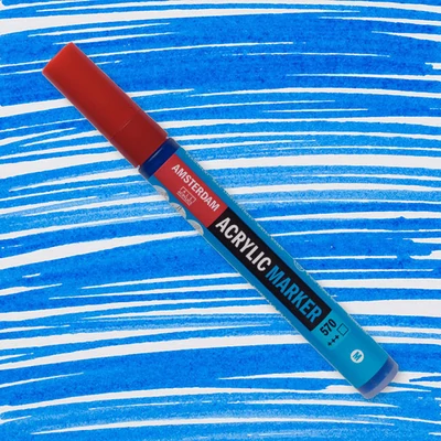 Talens Amsterdam akril filctoll, M - 570, phthalo blue