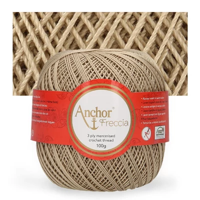 Horgolócérna, Freccia 6, 100g, 00831 homok
