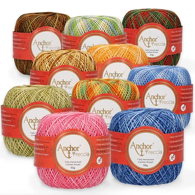 Horgolócérna, Freccia 12, 50g, Multicolor - különféle színekben
