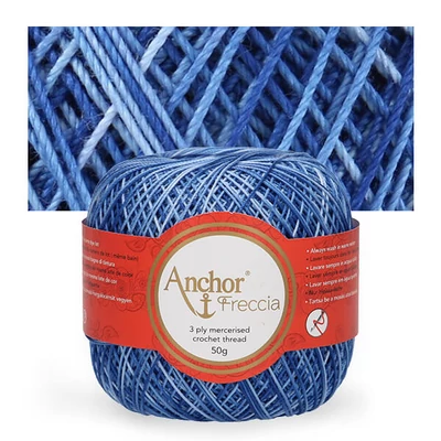 Horgolócérna, Freccia 12, 50g, Multicolor, 01210 sötétkék ombre