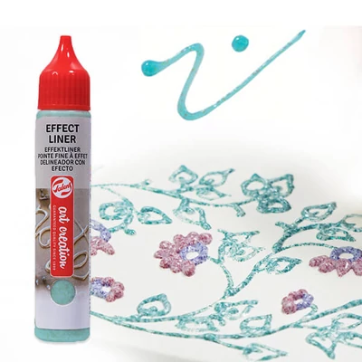 Art Creation Effect Liner, univerzális 3D festéktoll, 28 ml - 8954 Shimmer turquoise