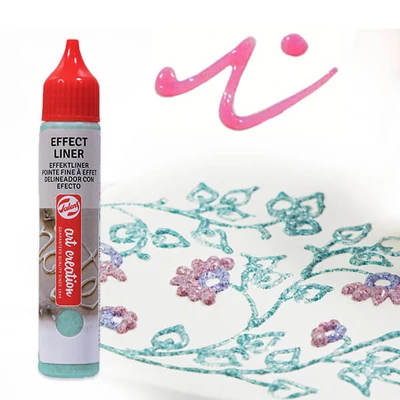 Art Creation Effect Liner, univerzális 3D festéktoll, 28 ml - 8952 Shimmer purple