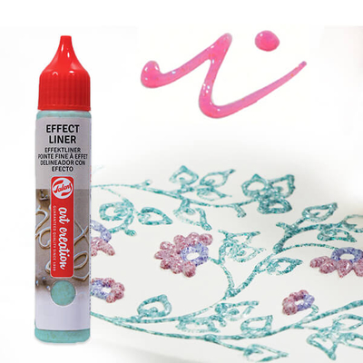 Art Creation Effect Liner, univerzális 3D festéktoll, 28 ml - 8951 Shimmer pink