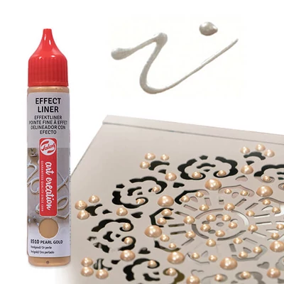 Art Creation Effect Liner, univerzális 3D festéktoll, 28 ml - 8501 Pearl white