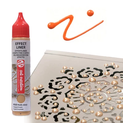 Art Creation Effect Liner, univerzális 3D festéktoll, 28 ml - 8504 Pearl orange